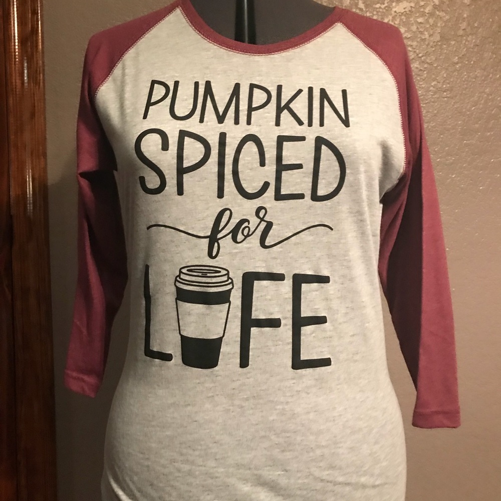 Pumpkin Spiced for Life baseball tee